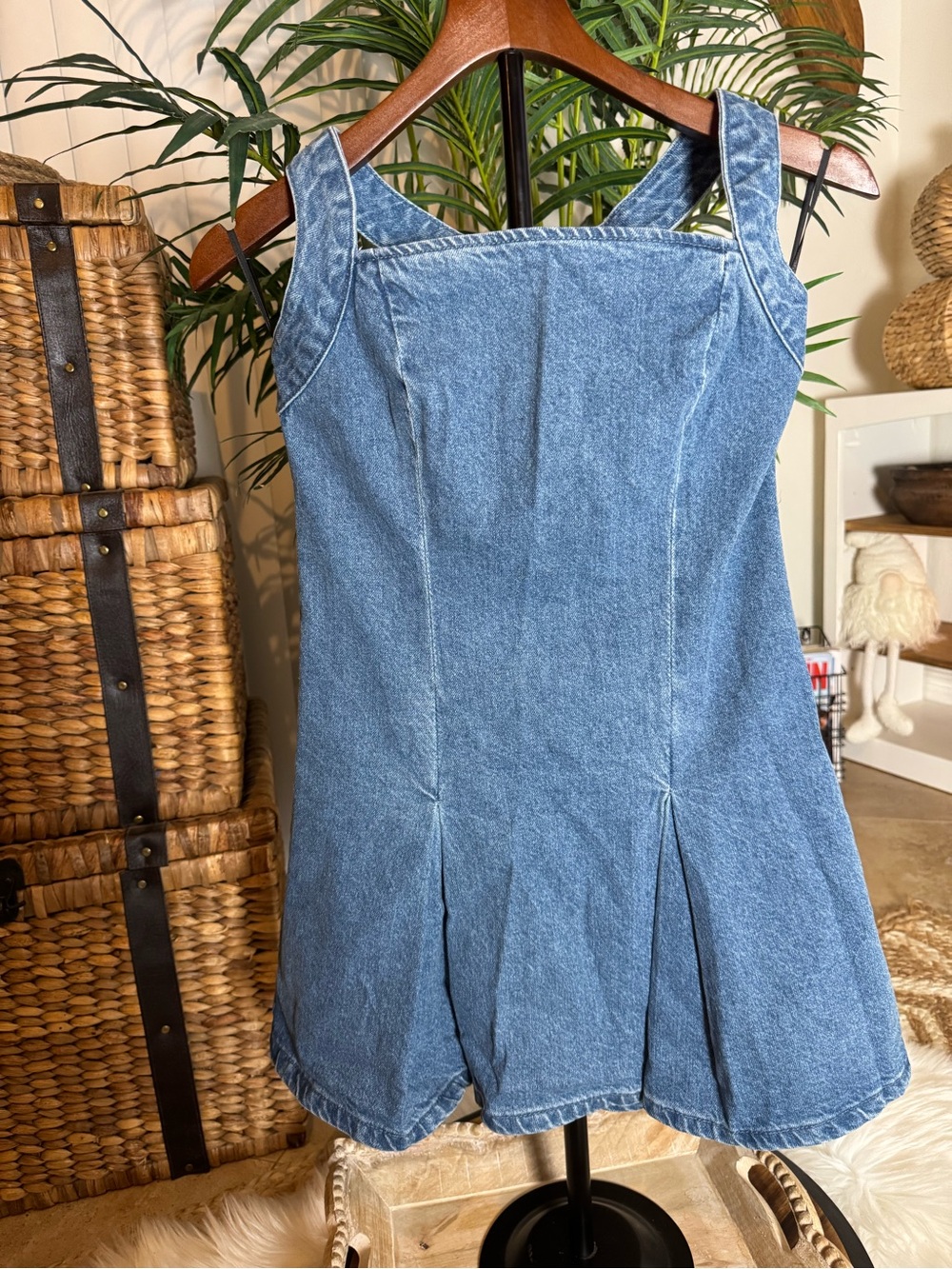 Forever 21 Denim halter Dress -S